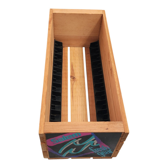 Vintage Salem Cigarettes Wood 24 CD Storage Holder Crate Promo Retro '90s - Picture 5 of 7